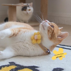 <span class=keywords><strong>Collar</strong></span> de Gato de Algodón con Diseño Sólido de Lujo, Nuevo Estilo de Dibujos Animados, Cintas Suaves y Sostenibles, Disponible para Entrenamiento, Talla Pequeña - Product Image 2