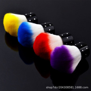 Quick Makeup Fluffy Short Handle Powder <b>Brush</b> Multiple Colors Soft Bristle For Face Application - Product Image 2
