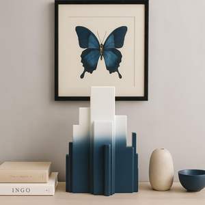 โกศเรซิ่นทันสมัยทรงยอดเขาสำหรับบรรจุอัฐิมนุษย์-ฐานปิดผนึกแน่นหนา สีฟ้าขาว ขนาดใหญ่ สำหรับเก็บรักษาเป็นที่ระลึกงานศพ - Product Image 3