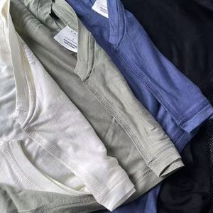 Canotta da Uomo Estiva in 100% <span class=keywords><strong>Lana</strong></span> Merino da 170 g/m², Tinta Unita, Vestibilità Ampia, Girocollo in <span class=keywords><strong>Cotone</strong></span>, Oversize - Product Image 3