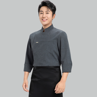 Veste de chef en polyester pour hommes, pour la restauration, les restaurants, les hôtels, les services de cuisine, manches longues, tenue de travail
