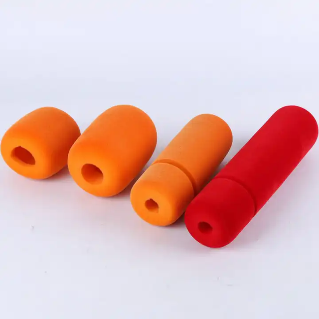 Printed Sponge Mic Cover With Custom Logo Flocking Microphone Foam Covers for TV FM Radio