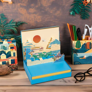 صندوق هدايا مخصص شخصي متصاعد صناديق هدايا فاخرة على الطراز الصيني صناديق مطلية ثلاثية الأبعاد - Product Image 2