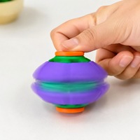 Vente en gros usine : Jouets anti-stress colorés en PLA imprimés en 3D, balles de décompression, gyroscopes de doigt à presser et à tourner pour la relaxation