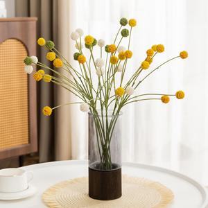 Ramo de Flores Artificiales de Bola Dorada Meng Jie, 30cm-100cm, PVC, Decoración para Sala de Estar - Product Image 1