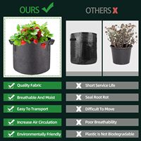 Sacs de culture pliables en fibre végétale de 400 ml, respirants, résistants aux intempéries, style classique, pots de jardin d'extérieur pour légumes