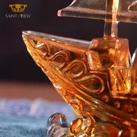 Figurine Dragon Bateau en Cristal Liuli Écologique SAINT-VIEW – Décoration Feng Shui Porte-Bonheur pour la Maison