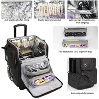 Boîte de rangement pour coiffeur Relavel, salon de beauté, organiseur de tondeuses, chariot de salon de coiffure, boîte de maquillage, valise de voyage