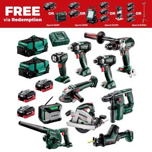 Perceuse sans fil Metabos 18V 5.5Ah, kit de 10 pièces, moteur sans balais, bois, métal, acier, vitesse unique, 6000 tr/min, OEM personnalisable, 3 ans de garantie - Product Image 4