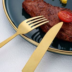 Stock Stainless Steel 24-Piece Rack PP Handle Knife Fork Spoon Gift Box Western Food Nordic Style Cutlery Set SS 410 - Product Image 4