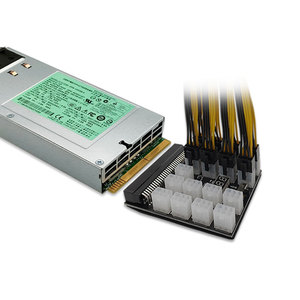 พาวเวอร์ซัพพลายเซิร์ฟเวอร์ PLC รุ่น DPS-1200FB-1 และ DPS-1200SB กำลังไฟ 1200W พร้อมบอร์ดแยกสาย 17 พอร์ต และสายแปลง 6PIN เป็น 6+2PIN จำนวน 17 เส้น รุ่น Psu 120 - Product Image 5