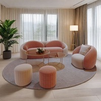 Canapé de luxe léger pour hall d'hôtel, balcon, petit appartement, salon, canapé en tissu et fauteuil de relaxation