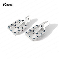 Repose-pieds personnalisés avec logo laser gratuit pour Surron Light Bee OEM CNC Aluminium 62MM Monobloc Bleu Brûlé Clouté E-Moto