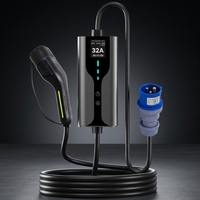 Chargeur EV portable intelligent et sûr AC 32A réglable 16A 7KW 110-250V avec IP67, programmation de la charge et détection des pannes
