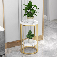Console moderne de luxe nordique avec plateau en marbre et rangement multi-niveaux pour entrée, villa, hôtel, salon
