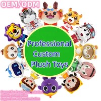 DIHAO Jouets en peluche personnalisés à logo, animaux en peluche mignons, design animalier, décoration d'intérieur, vente chaude