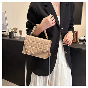 Chất lượng cao đa mục đích Kim Cương-Mô hình Crossbody Vai Túi mới hợp thời trang xếp li Thiết kế túi xách cho phụ nữ thời trang PU - Product Image 2