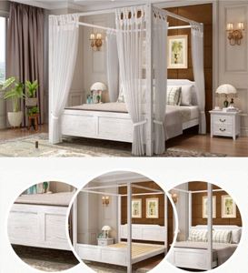 โมเดิร์นมินิมอลเตียงคู่หมิงและชิงคลาสสิกใหม่จีนเตียงหลังคา - Product Image 4