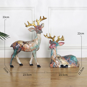 Décoration <span class=keywords><strong>murale</strong></span> tête <span class=keywords><strong>de</strong></span> <span class=keywords><strong>cerf</strong></span> 3D noir et blanc, sculpture <span class=keywords><strong>murale</strong></span> géométrique en <span class=keywords><strong>bois</strong></span> <span class=keywords><strong>de</strong></span> <span class=keywords><strong>cerf</strong></span> noir, fausse tête d'animal en résine - Product Image 6