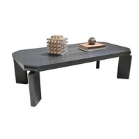 Table basse en bois rectangulaire noire minimaliste moderne Table centrale de salon
