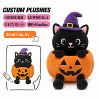 Fabricant de jouets en peluche fantômes d'Halloween sur mesure, OEM, poupée en peluche personnalisée, conception de peluche sur mesure, faible MOQ, service de personnalisation