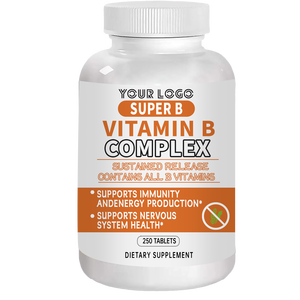 <span class=keywords><strong>Super</strong></span> <span class=keywords><strong>B</strong></span> Vitamin <span class=keywords><strong>B</strong></span> <span class=keywords><strong>Complex</strong></span> Tabletas de liberación sostenida Apoya el sistema nervioso, la función cerebral saludable Producción de energía - Product Image 6