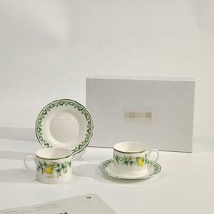 Nuevos Modelos de Juego de Tazas y Platos de Cerámica de Lujo, Taza de Viaje de Diseño Moderno, Juego de Tazas de Café Turco para Té de la Tarde, Caja de Regalo con Logotipo - Product Image 6