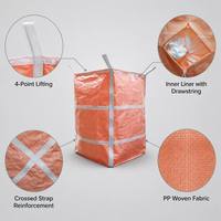 Sac Jumbo FIBC Zehan à Double Sangle, 4 Boucles de Levage, Ouverture Supérieure, en PP Vierge Tissé, Impression Personnalisée pour Produits Chimiques et Bâtiment