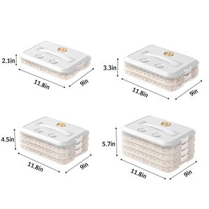 Factory Wholesale Layer PP Injection Plastic Kitchen Storage Box Stackable Dumpling and Frozen Food Storage <b>Bin</b> - Product Image 5