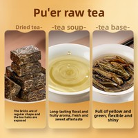 EMPEREURTEA Assortiment en vrac de thé Pu-erh (cuit et cru) en briques compressées, échantillons de 24g, kit de dégustation, emballage doré, personnalisé pour le marché mondial