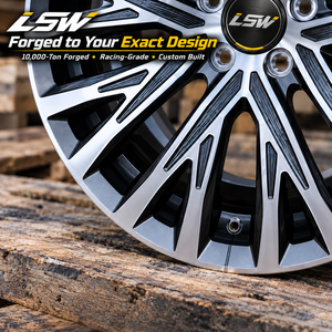 ล้อแม็กซ์ LSW Custom Monoblock แบบฟอร์จ ขนาด 20 นิ้ว สีดำเงา ขอบขัดเงา ผลิตจากวัสดุ 6061-T6 สำหรับรถยนต์นั่งส่วนบุคคล ขนาดสั่งทำพิเศษ - Product Image 3