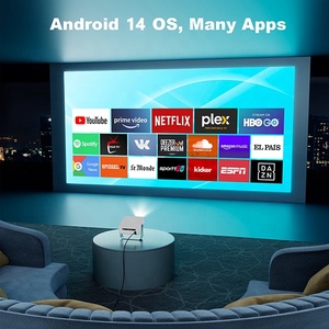Projecteur de jeux vidéo Smart TV 300ANSI sans fil WiFi 4K-Laser Android 14 Mini Full HD 1080P portable pour cinéma à domicile - Product Image 4