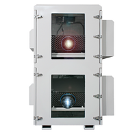 Boîtier thermostatique étanche pour projecteur extérieur HDXMT XMT-HW80 avec système de refroidissement intégré, montage mural, noir
