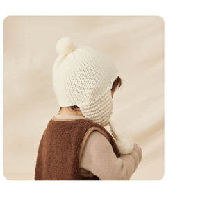 قبعة جديدة للأطفال المحبوكة 2023 قبعة للأطفال المحبوكة لحماية الأذن للأولاد والبنات قبعة دافئة للشتاء - Product Image 3
