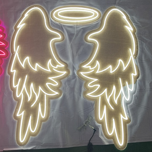 Kexian Custom No Moq LED grandi insegne al Neon Led Logo segno a parete acrilico ali d'angelo luce al Neon - Product Image 5