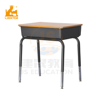 Table et chaises en bois massif, mobilier scolaire