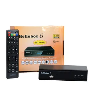 Hellobox 6 avec USB WiFi récepteur Satellite gratuit iptv compte dvb s2 récepteur support H.265 HEVC T2MI hellobox 6