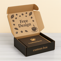 Boîtes d'expédition en carton personnalisées écologiques pour l'emballage du café Boîte d'expédition alimentaire en papier ondulé avec impression personnalisée du logo