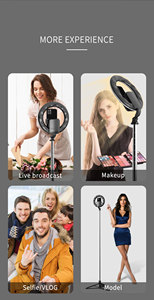 Trépied multifonctionnel Offre Spéciale Q05s Selfie Stick avec anneau lumineux de 8 pouces 3 en 1 intégré Palo <span class=keywords><strong>Selfiestick</strong></span> 360 tourné - Product Image 5