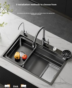 Fregadero Grande de un Solo Tazón con Revestimiento Nano Extra Grueso 5.0, Fregadero de Cocina de Acero Inoxidable 304 para Restaurantes - Product Image 2