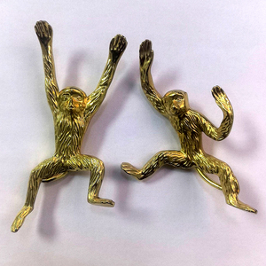 Creative Cute Solid Brass Monkey Cabinet Handle Pull Villa Hotel Furniture Hardware Decor Drawer Kitchen Wardrobe <strong>Door</strong> <strong>Knobs</strong> - Product Image 1