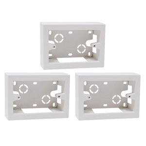 Juego de cajas de conexiones Gloca de 3 cassettes universales de plástico 3P para montaje externo - Product Image 1