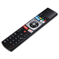 Télécommande universelle infrarouge RC4318 à code fixe, compatible avec 2 piles AAA, pour téléviseurs intelligents 4K Vestel, Finlux, Telefunken, Edenwood, noire