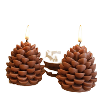 Bougie artistique en cire de paraffine parfumée à la senteur de pomme de pin, style moderne fait main, décoration d'intérieur pour Noël et Halloween, cadeau idéal