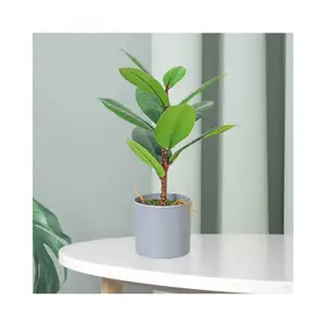 Wholesale Cheap Realistic Faux Artificial Fiddle Leaf Fig Ficus Plants Indoor House Green Decoration