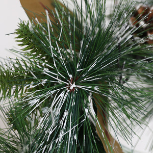 クリスマスデコレーション用OEM 50cmマグノリアリーフパイン針付きホリデーリース - Product Image 4