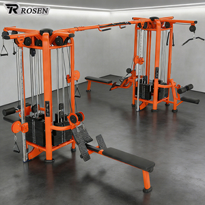 Commerciële, heavy-duty fitnessapparatuur voor full body workout, ROSEN Fitness op maat gemaakte Multi Jungle 8-station voor fitnessclubs - Product Image 1