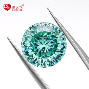 工場直販 メーカー 人工宝石 パライバカラー バードネストカット ファイアーワークカット ルース ラウンドカット CZ キュービックジルコニア - Product Image 2