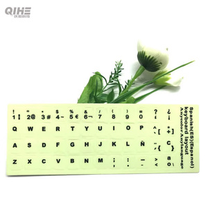 Autocollants de clavier d'ordinateur portable en PVC lumineux personnalisés en usine, film protecteur imperméable, espagnol, anglais, russe, arabe, <span class=keywords><strong>français</strong></span>, allemand - Product Image 4