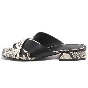 Sandalias de tacón bajo con correa cruzada y logotipo personalizado, antideslizantes, con plataforma, de diseñador, para mujer - Product Image 2